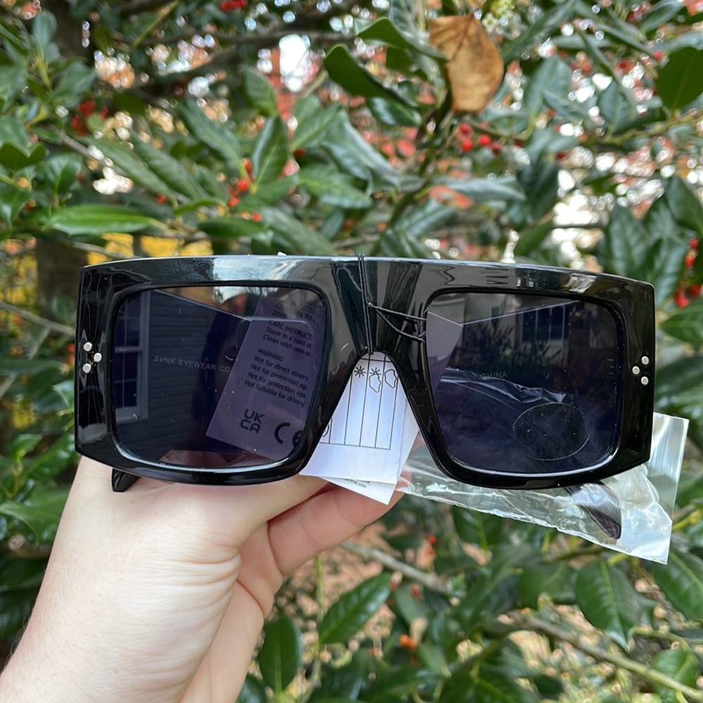 ASOS Black Square Rimmed Sunglasses